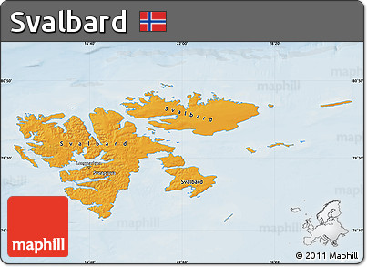 Political Map of Svalbard, lighten