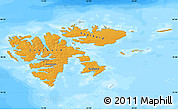 Political Map of Svalbard, lighten, land only