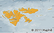 Political Map of Svalbard, semi-desaturated