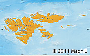 Political Map of Svalbard, shaded relief outside