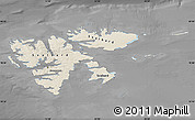 Shaded Relief Map of Svalbard, darken, desaturated