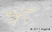 Shaded Relief Map of Svalbard, desaturated