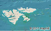 Shaded Relief Map of Svalbard, satellite outside