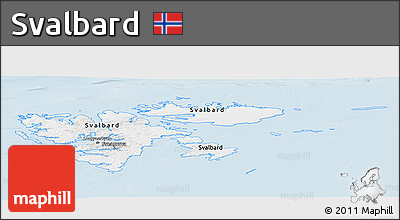 Classic Style Panoramic Map of Svalbard
