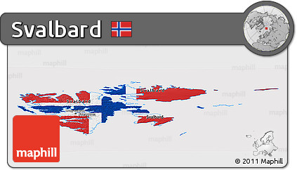 Flag Panoramic Map of Svalbard