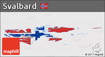 Flag Panoramic Map of Svalbard