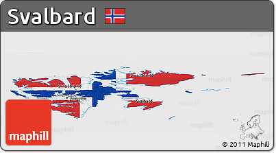 Flag Panoramic Map of Svalbard