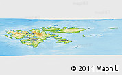 Physical Panoramic Map of Svalbard, darken, semi-desaturated, land only