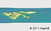 Physical Panoramic Map of Svalbard, satellite outside
