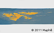 Political Panoramic Map of Svalbard, darken