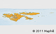 Political Panoramic Map of Svalbard, lighten