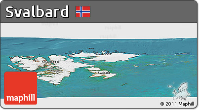 Satellite Panoramic Map of Svalbard