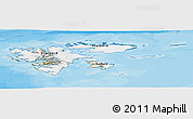 Satellite Panoramic Map of Svalbard, political shades outside