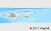 Satellite Panoramic Map of Svalbard, single color outside, bathymetry sea