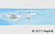 Satellite Panoramic Map of Svalbard, single color outside, shaded relief sea