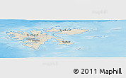 Shaded Relief Panoramic Map of Svalbard, lighten, land only