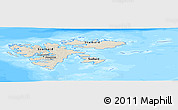 Shaded Relief Panoramic Map of Svalbard, single color outside, bathymetry sea