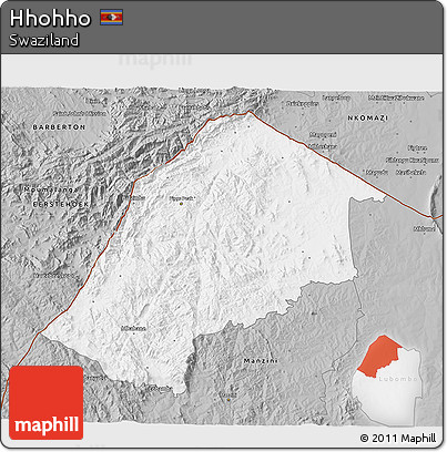 Gray 3D Map of Hhohho
