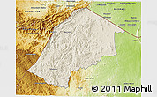 Shaded Relief 3D Map of Hhohho, physical outside