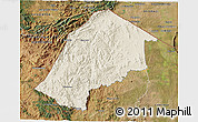 Shaded Relief 3D Map of Hhohho, satellite outside