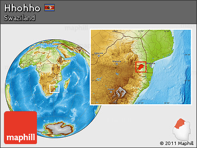 Physical Location Map of Hhohho