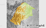 Physical Map of Hhohho, desaturated