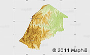 Physical Map of Hhohho, single color outside