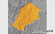 Political Map of Hhohho, desaturated