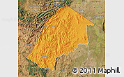 Political Map of Hhohho, satellite outside