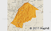 Political Map of Hhohho, shaded relief outside