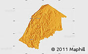 Political Map of Hhohho, single color outside