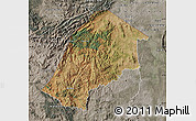 Satellite Map of Hhohho, semi-desaturated