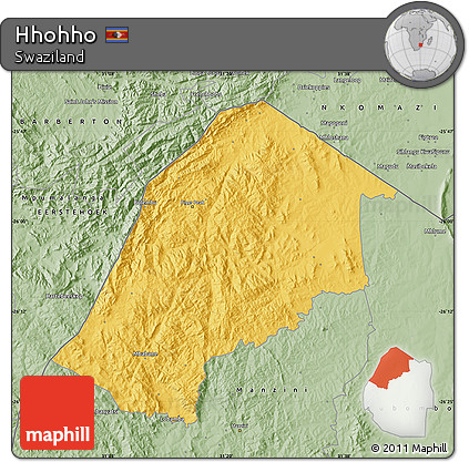 Savanna Style Map of Hhohho
