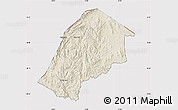 Shaded Relief Map of Hhohho, cropped outside