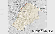Shaded Relief Map of Hhohho, desaturated