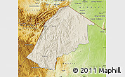 Shaded Relief Map of Hhohho, physical outside