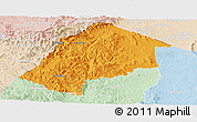 Political Panoramic Map of Hhohho, lighten