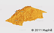 Political Panoramic Map of Hhohho, single color outside