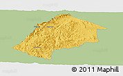 Savanna Style Panoramic Map of Hhohho, single color outside