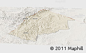 Shaded Relief Panoramic Map of Hhohho, lighten