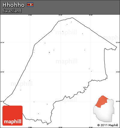 Blank Simple Map of Hhohho, cropped outside, no labels