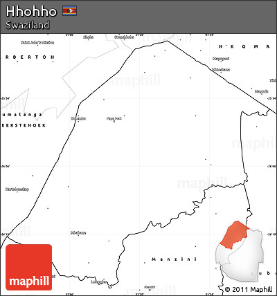 Blank Simple Map of Hhohho