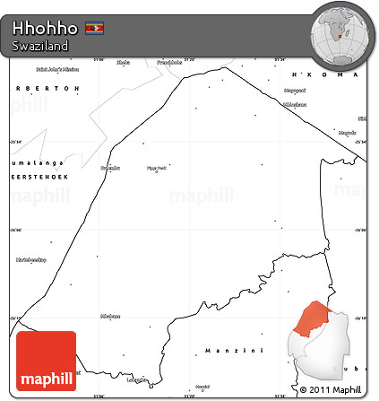 Blank Simple Map of Hhohho