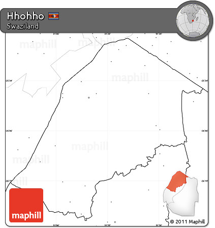 Blank Simple Map of Hhohho, no labels