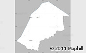 Gray Simple Map of Hhohho, single color outside