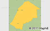 Savanna Style Simple Map of Hhohho, single color outside