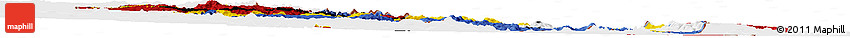 Flag Horizon Map of Swaziland, single color outside, bathymetry sea, flag centered