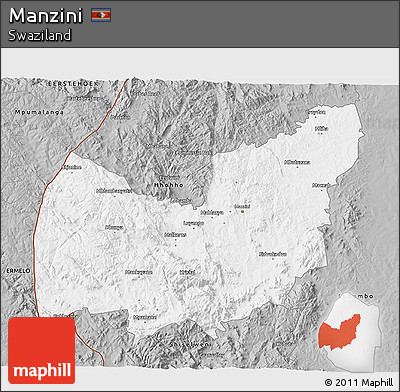 Gray 3D Map of Manzini