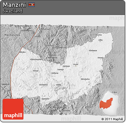 Gray 3D Map of Manzini