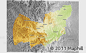 Physical 3D Map of Manzini, desaturated